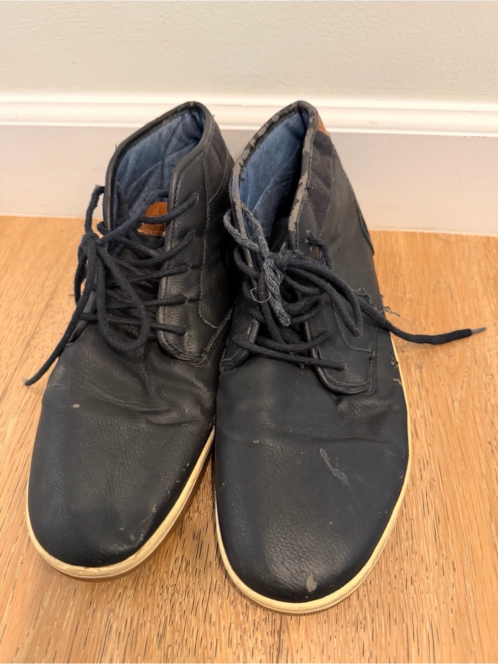 Aldo Navy Leather Men’s Shoes
